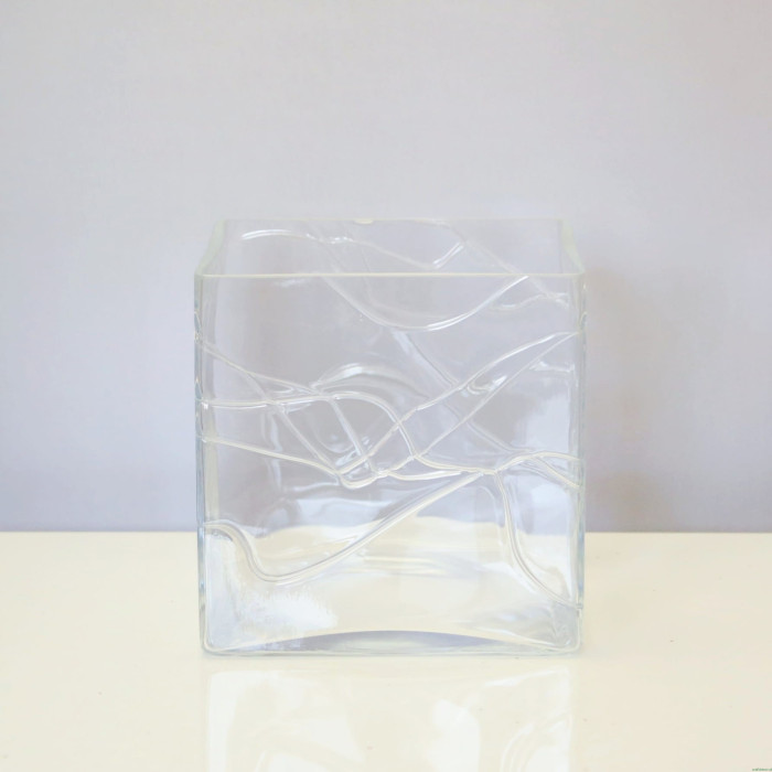 Kwadratowy wazon szklany 
