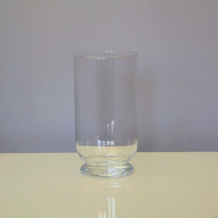 Transparentny wazon/świecznik na stopce